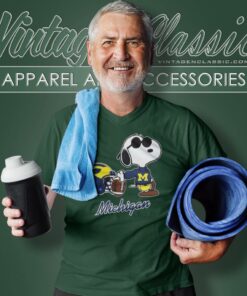 Michigan Wolverines Snoopy Joe Cool V Neck TShirt