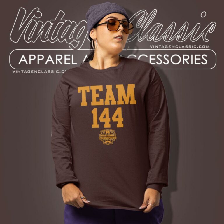 Michigan Wolverines Team 144 National Champions Long Sleeve Tee Michigan Wolverines Team 144 National Champions Long Sleeve Tee