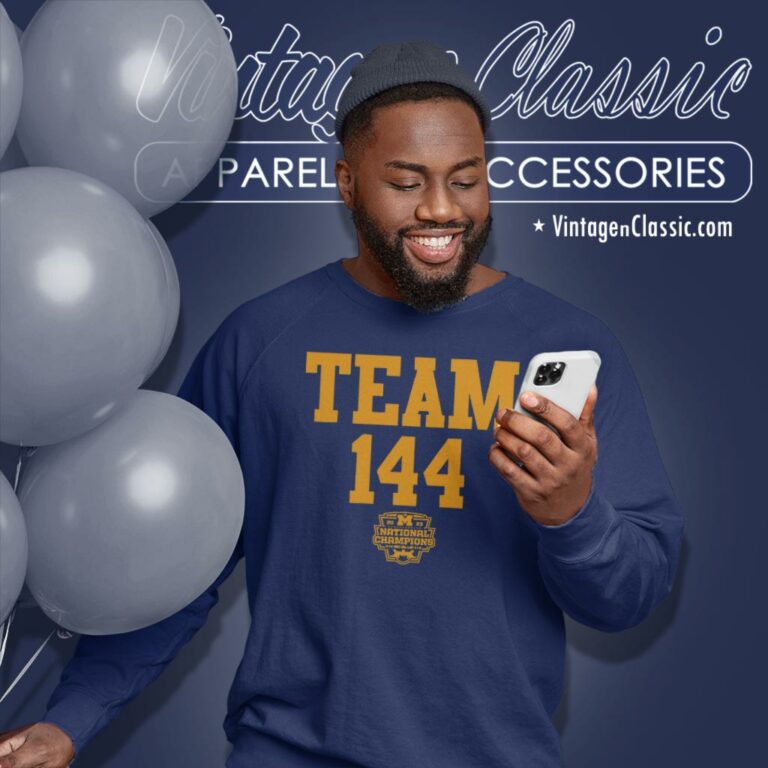 Michigan Wolverines Team 144 National Champions Sweatshirt Michigan Wolverines Team 144 National Champions Sweatshirt