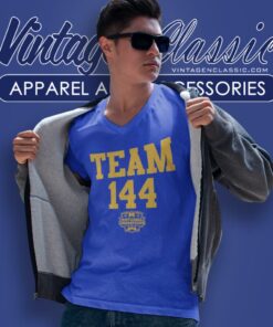 Michigan Wolverines Team 144 National Champions V Neck TShirt