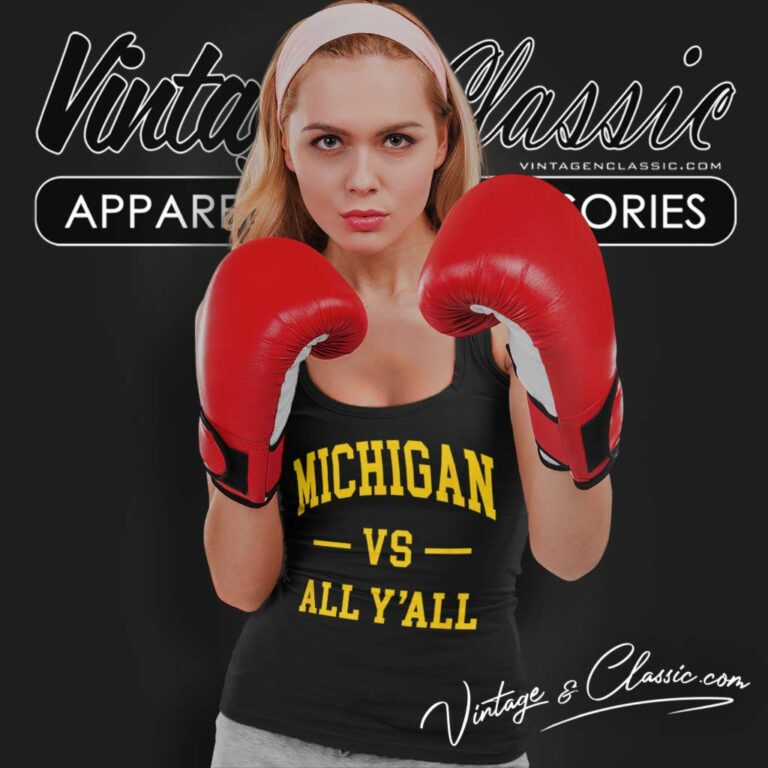 Michigan Wolverines Vs All Yall Tank Top Racerback Michigan Wolverines Vs All Yall Tank Top Racerback