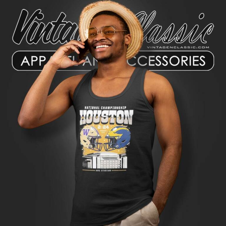 Michigan Wolverines Vs Washington Huskies College Football Playoff 2024 National Championship Matchup Tank Top Racerback Michigan Wolverines Vs Washington Huskies College Football Playoff 2024 National Championship Matchup Tank Top Racerback