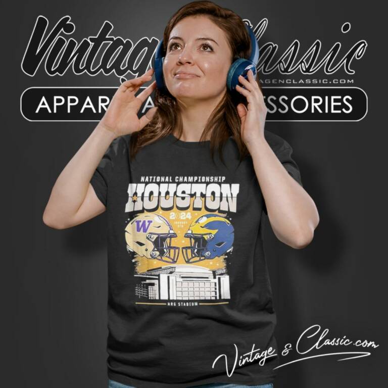 Michigan Wolverines Vs Washington Huskies College Football Playoff 2024 National Championship Matchup Women T Shirt Michigan Wolverines Vs Washington Huskies College Football Playoff 2024 National Championship Matchup Women T Shirt