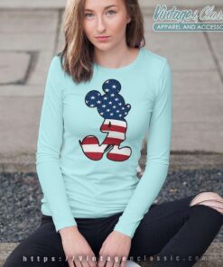 Mickey 4th Of July Patriotic America Long Sleeve Tee