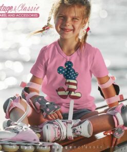 Mickey 4th Of July Patriotic America kids Vneck