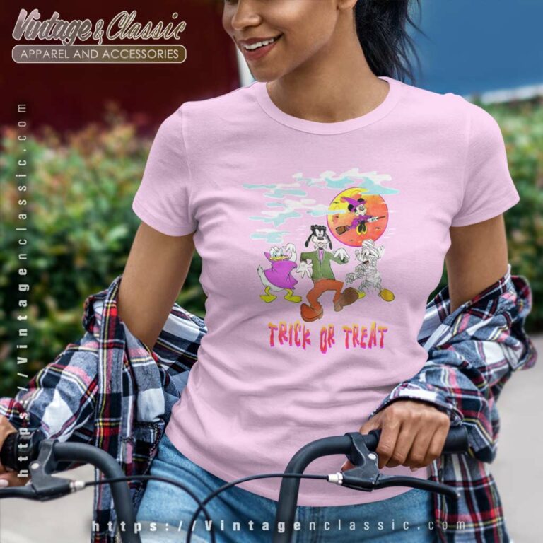Mickey And Friends Trick Or Treat Women TShirt 1 Mickey And Friends Trick Or Treat Women TShirt 1