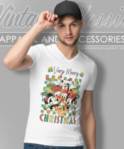 Mickey And Friends Disney Christmas V Neck TShirt