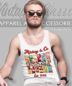 Mickey And Friends Est 1928 Christmas Tank Top Racerback