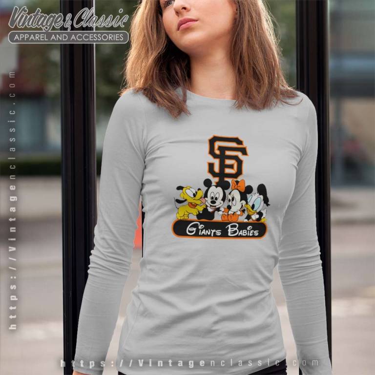 Mickey And Friends San Francisco Giants Babies Long Sleeve Tee Mickey And Friends San Francisco Giants Babies Long Sleeve Tee