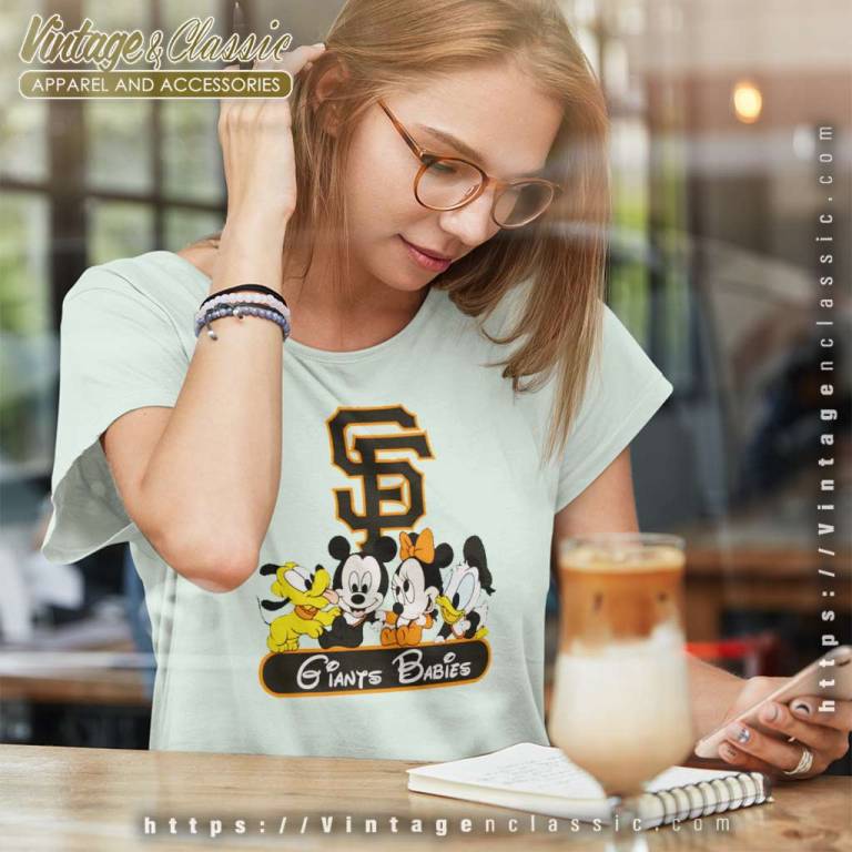 Mickey And Friends San Francisco Giants Babies Women TShirt Mickey And Friends San Francisco Giants Babies Women TShirt