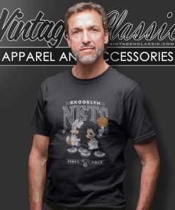 Mickey And Minnie Brooklyn Nets T Shirt