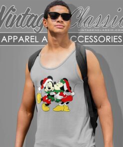 Mickey And Minnie Couple Christmas Tank Top Racerback