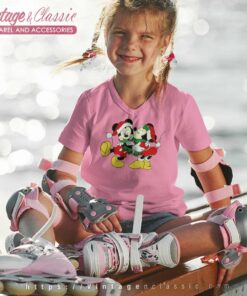 Mickey And Minnie Couple Christmas kids Vneck