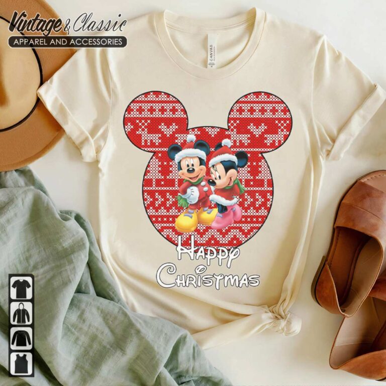 Mickey And Minnie Mouse Christmas T shirt Mickey And Minnie Mouse Christmas T shirt