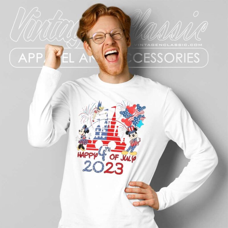 Mickey And Minnie Red White Blue Long Sleeve Tee Mickey And Minnie Red White Blue Long Sleeve Tee