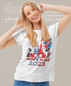 Mickey And Minnie Red White Blue Shirt 8 Mickey And Minnie Red White Blue Women TShirt