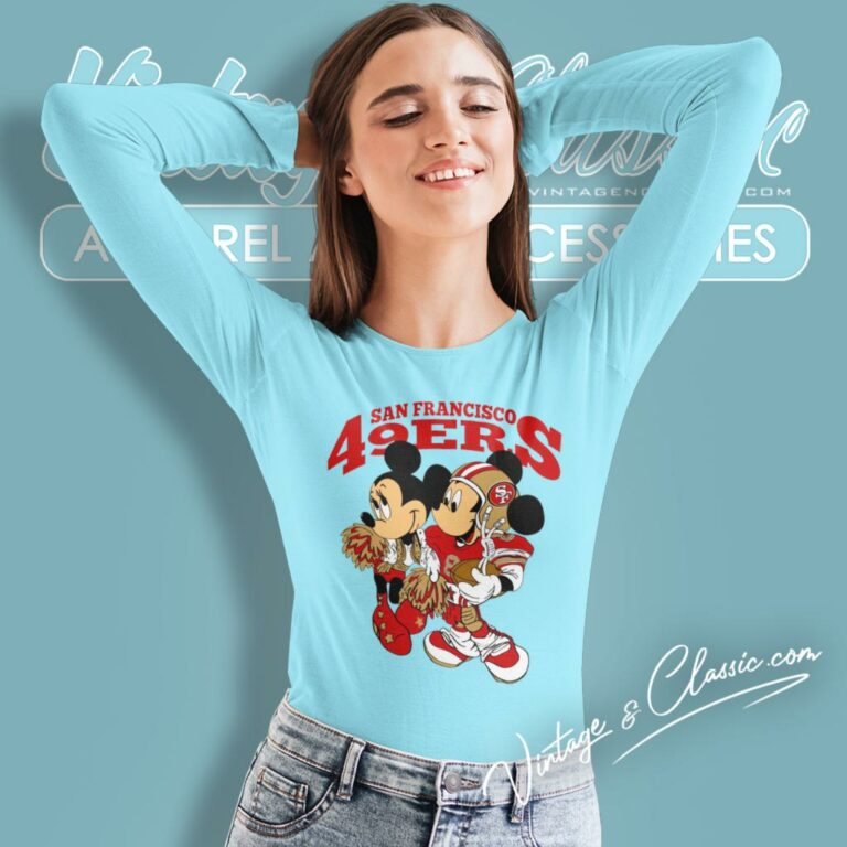Mickey And Minnie San Francisco 49ers Long Sleeve Tee Mickey And Minnie San Francisco 49ers Long Sleeve Tee