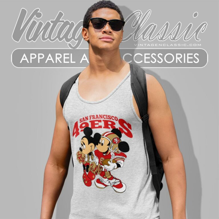 Mickey And Minnie San Francisco 49ers Tank Top Racerback Mickey And Minnie San Francisco 49ers Tank Top Racerback