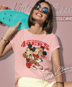 Mickey And Minnie San Francisco 49ers Women T Shirt
