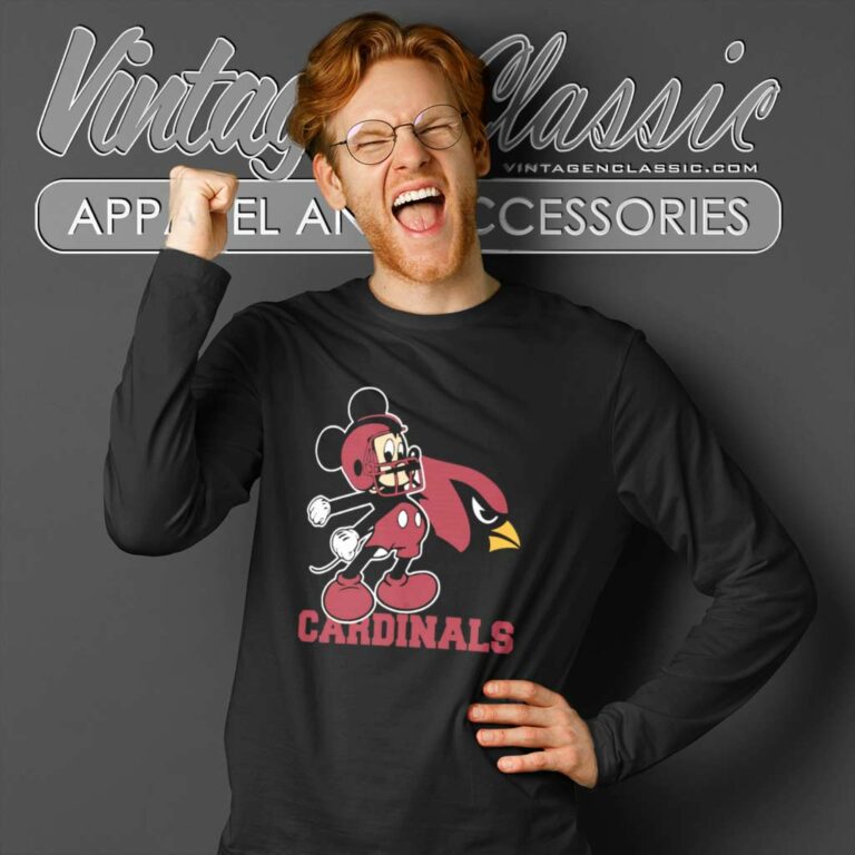 Mickey Arizona Cardinals Football Team Long Sleeve Tee Mickey Arizona Cardinals Football Team Long Sleeve Tee