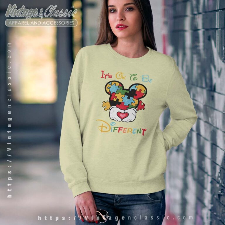 Mickey Autism Awareness Sweatshirt Its Ok To Be Different Shirt Mickey Autism Awareness Sweatshirt Its Ok To Be Different Shirt