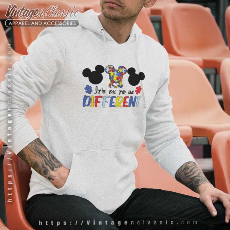Mickey Autism Ok To Be Different Hoodie Mickey Autism Ok To Be Different Hoodie