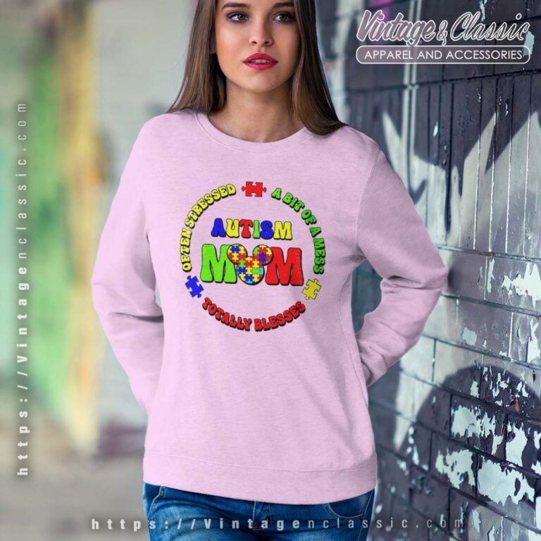 Mickey Blessed Autism Mom Sweatshirt Mickey Blessed Autism Mom Sweatshirt