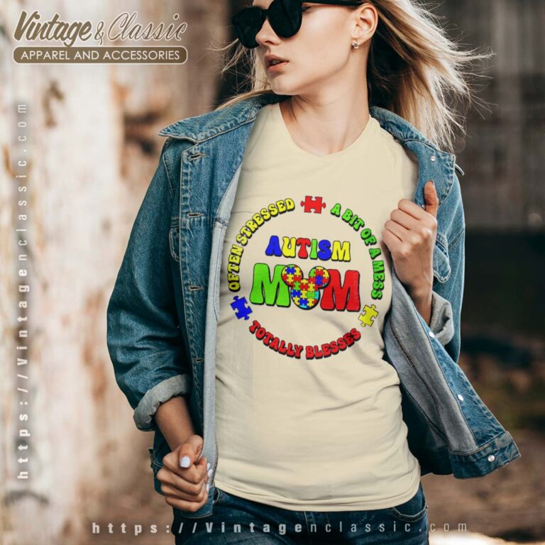 Mickey Blessed Autism Mom Vneck Mickey Blessed Autism Mom Vneck