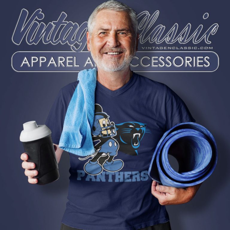 Mickey Carolina Panthers Football Team V Neck TShirt Mickey Carolina Panthers Football Team V Neck TShirt