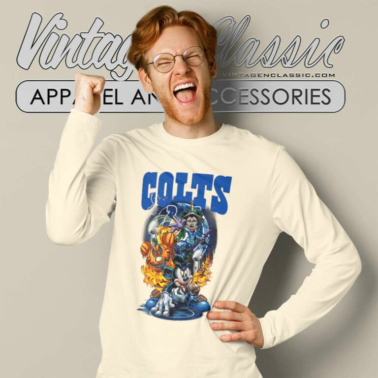 Mickey Colts Halloween Shirt Vince Lombardi Trophy Indianapolis Colts Long Sleeve Tee Mickey Colts Halloween Shirt Vince Lombardi Trophy Indianapolis Colts Long Sleeve Tee