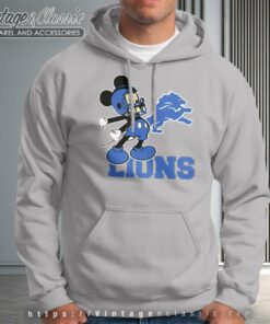 Mickey Detroit Lions Football Team Hoodie