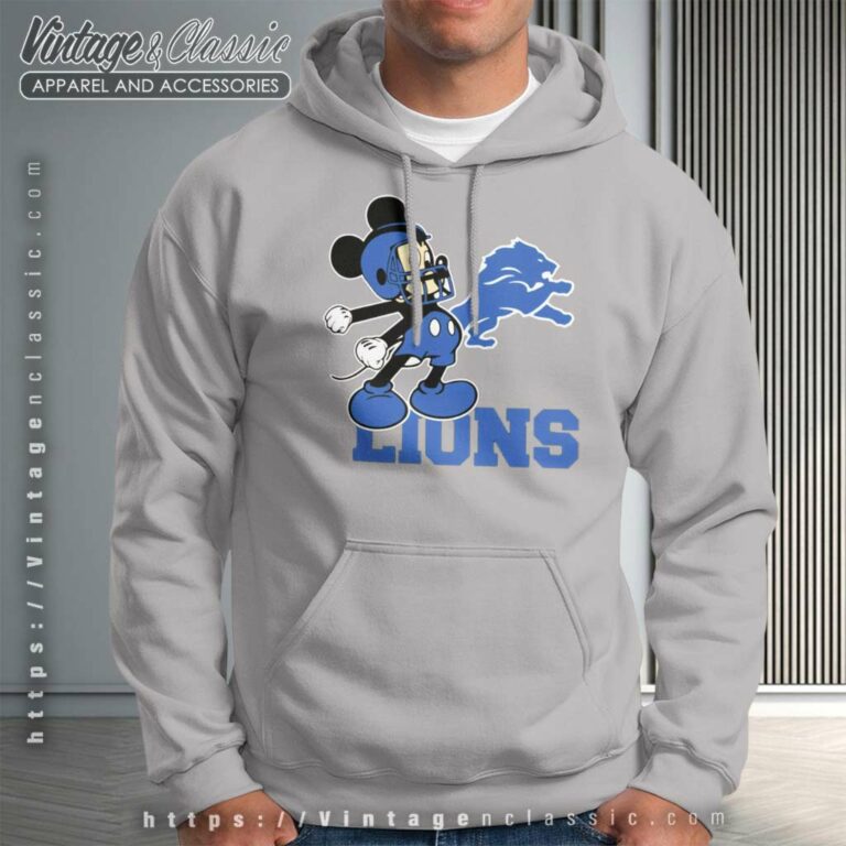 Mickey Detroit Lions Football Team Hoodie Mickey Detroit Lions Football Team Hoodie