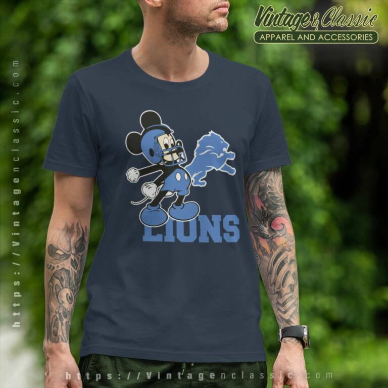 Mickey Detroit Lions Football Team T Shirt Mickey Detroit Lions Football Team T Shirt
