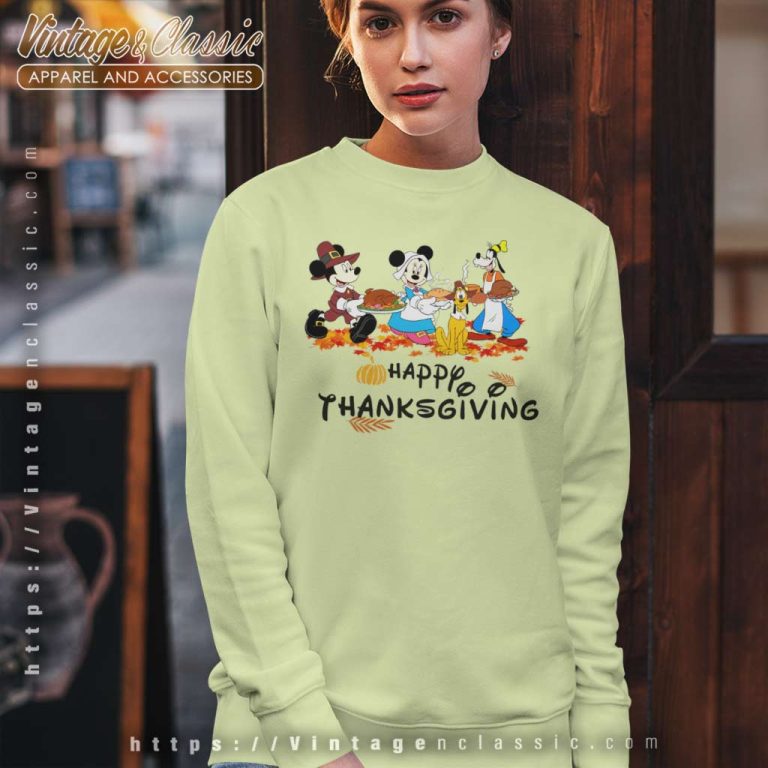 Mickey Disney Happy Thanksgiving Sweatshirt Mickey Disney Happy Thanksgiving Sweatshirt