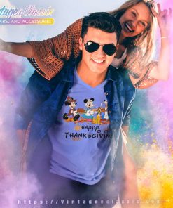 Mickey Disney Happy Thanksgiving Shirt 7 Mickey Disney Happy Thanksgiving V Neck TShirt