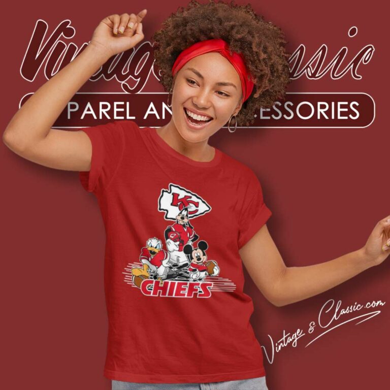 Mickey Disney Kansas City Chiefs Women TShirt Mickey Disney Kansas City Chiefs Women TShirt