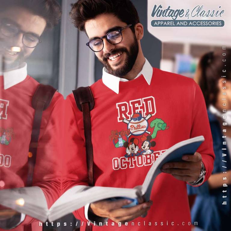 Mickey Disney Red October Phillies Sweatshirt Mickey Disney Red October Phillies Sweatshirt