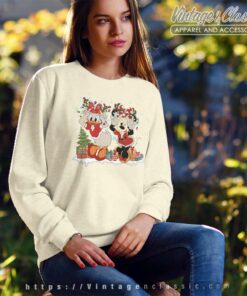 Minnie Donald Duck Christmas Lights Sweatshirt