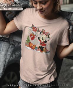 Minnie Donald Duck Christmas Lights Women TShirt