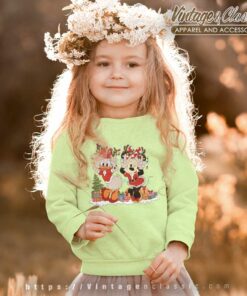 Minnie Donald Duck Christmas Lights kids Sweatshirt