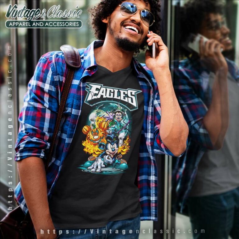 Mickey Eagles Halloween Shirt Philadelphia Eagles V Neck TShirt Mickey Eagles Halloween Shirt Philadelphia Eagles V Neck TShirt