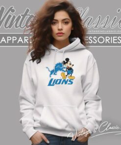 Mickey Football Detroit Lions Logo Hoodie