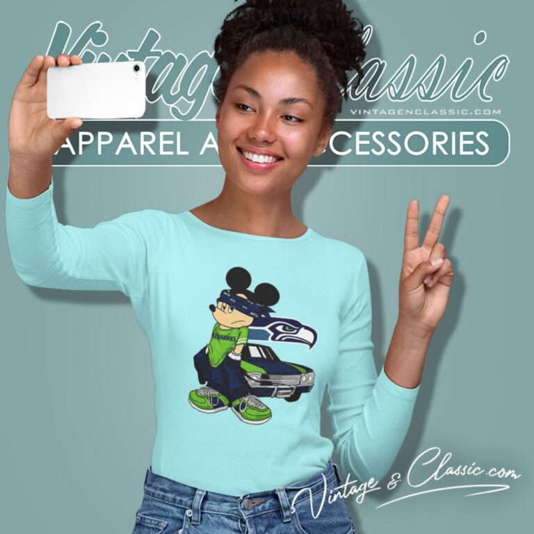 Mickey Gangster Seattle Seahawks Long Sleeve Tee Mickey Gangster Seattle Seahawks Long Sleeve Tee