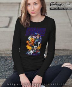 Mickey Giant Halloween Shirt Vince Lombardi Trophy New York Giants Long Sleeve Tee