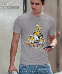 Mickey Goofy Donald Disney Minnesota Vikings Football T Shirt