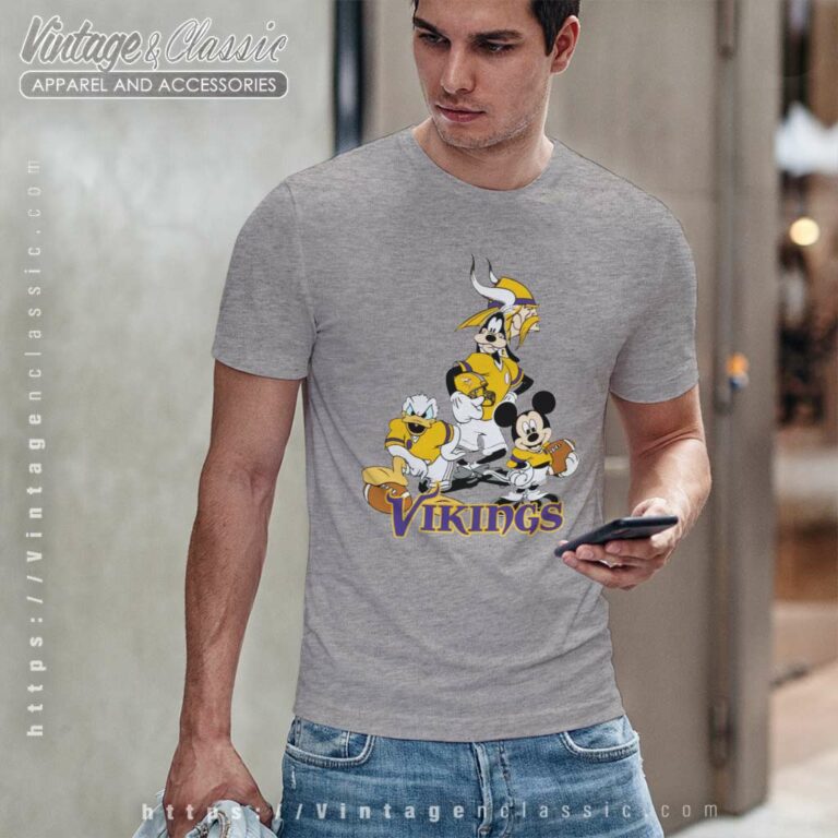 Mickey Goofy Donald Disney Minnesota Vikings Football T Shirt Mickey Goofy Donald Disney Minnesota Vikings Football T Shirt