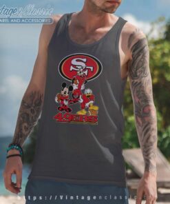 Mickey Goofy Donald Disney San Francisco 49ers Tank Top Racerback