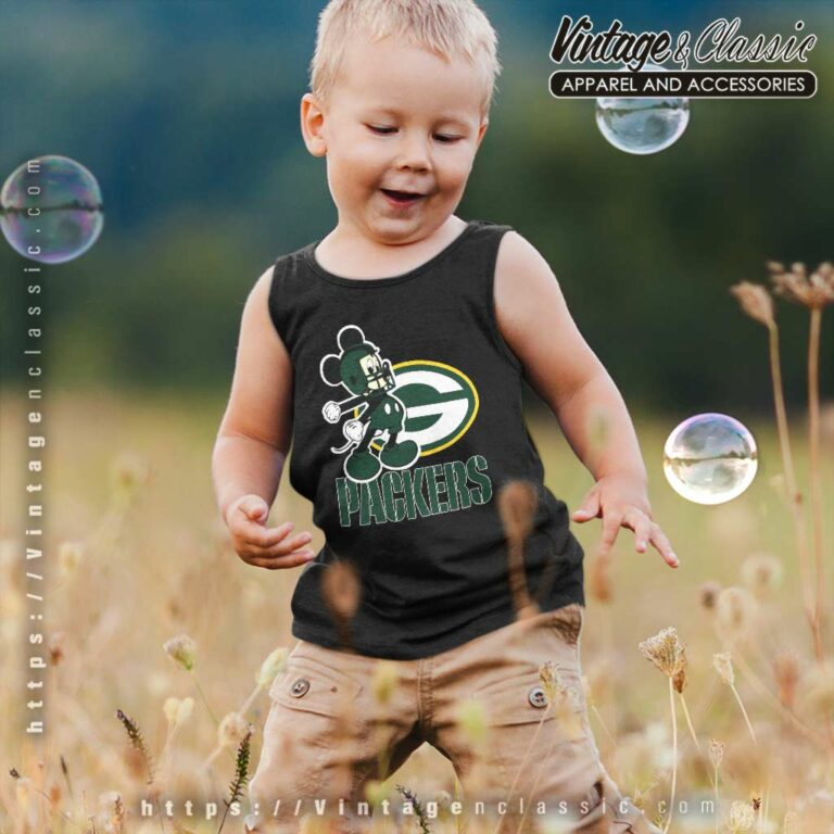 Mickey Green Bay Packers Football Kids Tank Top Racerback Mickey Green Bay Packers Football Kids Tank Top Racerback