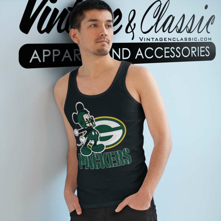 Mickey Green Bay Packers Football Tank Top Racerback Mickey Green Bay Packers Football Tank Top Racerback