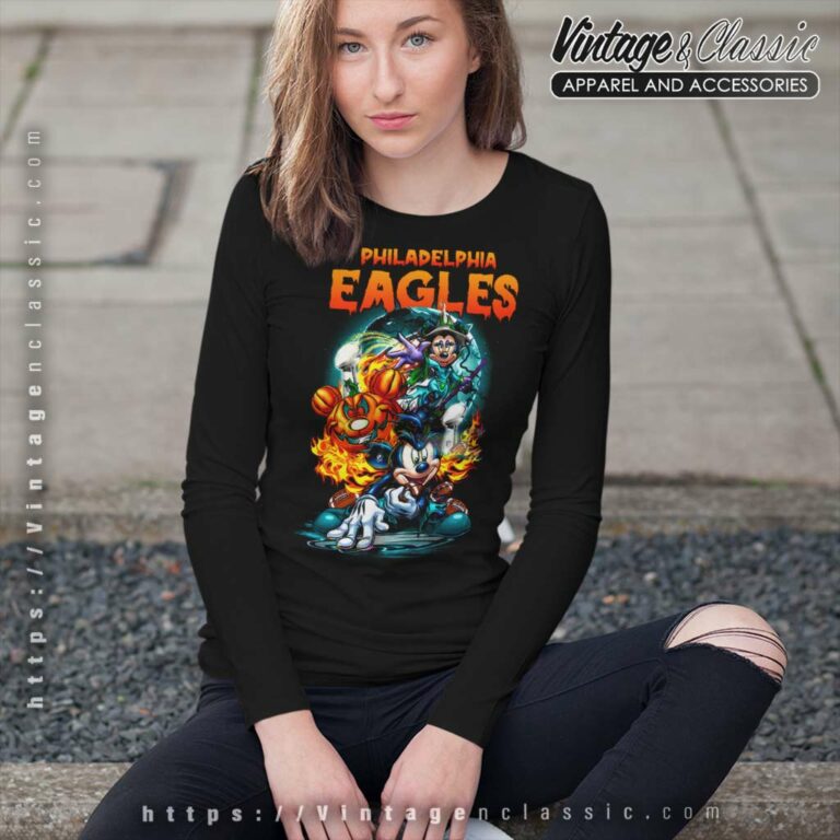 Mickey Halloween Eagles Shirt Eagles Super Bowl Long Sleeve Tee Mickey Halloween Eagles Shirt Eagles Super Bowl Long Sleeve Tee